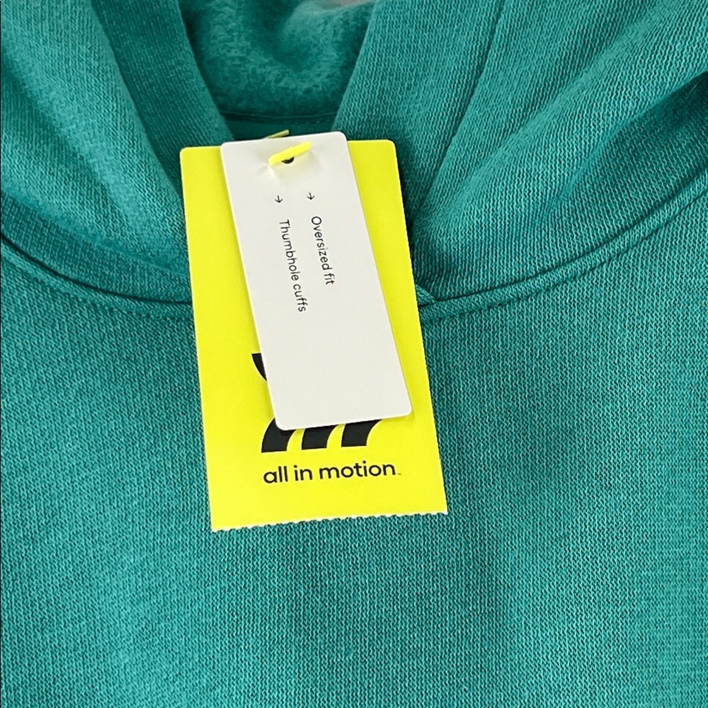 Kid’s Hoodie - Green - Size 8 (Medium) - Kangaroo Pocket - NWT - All In Motion - Picture 2 of 10